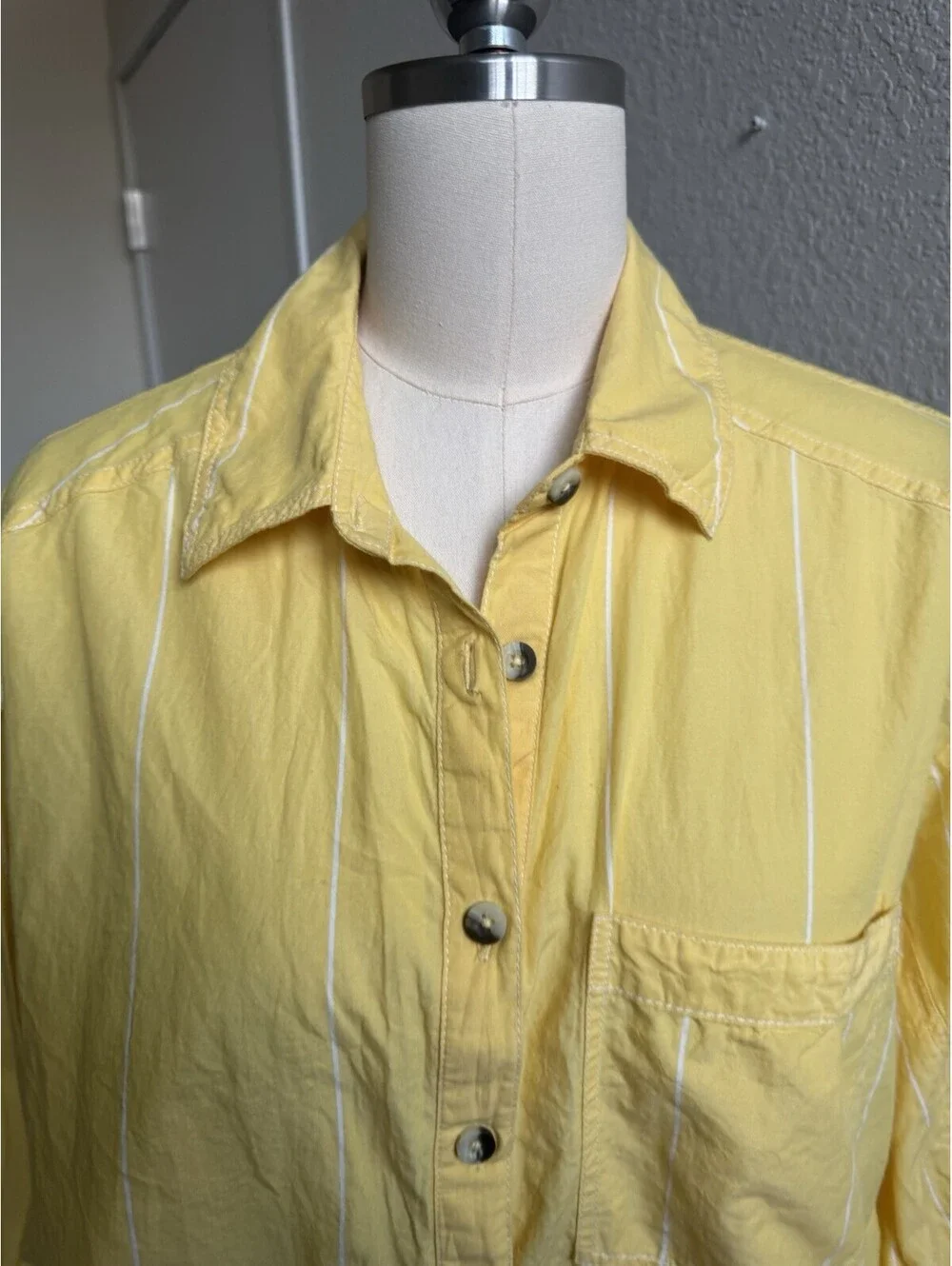 Free People Yellow Top Long sleeve Sz A